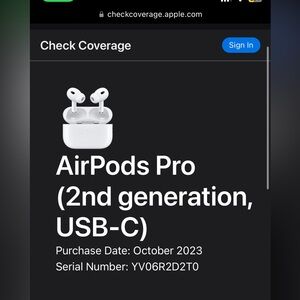 Airpod Pros 2nd Generation (It has been serial number checked on apple✅)
